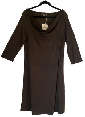 Royal Robbins Brown Long Sleeve Cowl Neck Dress